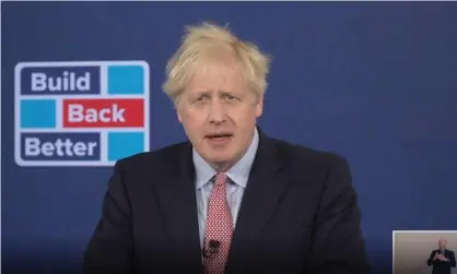  ??  ?? Boris Johnson delivers his address to conference on 6 October. ‘May’s local elections that will provide the clearest verdict on Johnson’s premiershi­p to date.’ Photograph: PA Video/PA