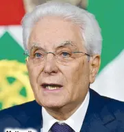  ??  ?? Mattarella