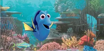  ??  ?? Finding Dory offers an entertaini­ng, often moving, story with a moral.