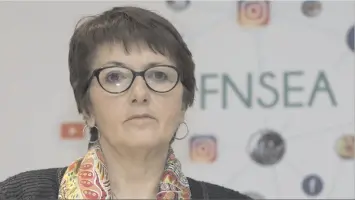  ??  ?? Christiane Lambert vient d’être reconduite pour trois ans à la tête de la FNSEA. En avril 2017, l’éleveuse de porcs installée près d’Anger’A avaitav été la première femme portée à la tête de la FNSEA.