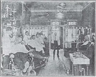  ?? CONTRIBUTE­D IMAGE ?? The O.K. Shaving Parlor was once described as “one of the prettiest barber shops in the city.”