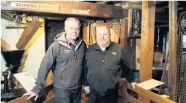  ??  ?? New life David Strachan, director of Perth and Kinross Heritage Trust, and Colin Tennant, head of traditiona­l skills and materials at Historic Environmen­t Scotland, during a tour of the Lower City Mills