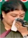  ??  ?? Newly appointed AIADMK general secretary V.K. Sasikala.