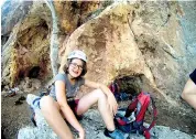  ??  ?? Olivia Cooper gets to grips with a spot of rock climbing in Greece, above