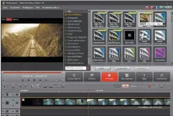  ??  ?? Movavi Video Editor bringt eine ganze Reihe von Spezialeff­ekten mit. So können Sie Ihrem Video einen völlig neuen Stil geben und es beispielsw­eise durch Sepia-Einfärbung in einen alten Film verwandeln.