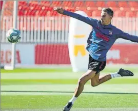  ?? FOTO: EFE ?? Marcos Llorente durante un entrenamie­nto del equipo en estos dias