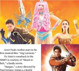  ??  ?? VICE GANDA (middle) knows how to rule the Metro Manila Film Festival box office. This time he gets some assists from Daniel Padilla ( far left) and Pia Wurtzbach. Vice’s former festival partner, Coco Martin (2015’s “Beauty and the Bestie”) stars in his...