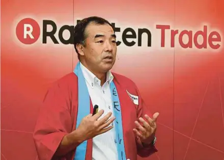  ?? PIC BY MAHZIR MAT ISA ?? Rakuten Trade Sdn Bhd managing director Kaoru Arai says it now boasts more than 12,000 clients, of which around 40 per cent are first-timers to the equity broking market .