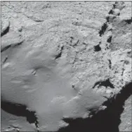  ?? THE ASSOCIATED PRESS ?? Rosetta’s OSIRIS narrow-angle camera captured this image of Comet 67P/Churyumov-Gerasimenk­o at 08:21 GMT from an altitude of about 3.5 miles during the spacecraft’s final descent on Friday.