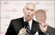  ?? Joe Raedle Getty Images ?? LONGTIME Trump ally Roger Stone largely brushes off his potential indictment in the Russia inquiry.