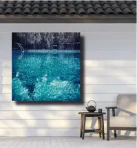  ?? ?? Swimming Pool Blues outdoor wall art, from £295, YardArt UK