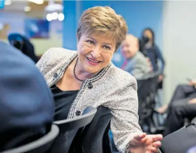  ?? JIM LO SCALZO (EFE) ?? La presidenta del Fondo, Kristalina Georgieva, el 11 de abril en Washington.