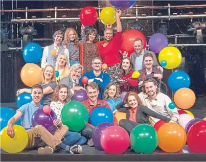  ??  ?? Pitlochry Festival Theatre’s new 17-strong acting ensemble gathered on stage to celebrate what promises to be another spectacula­r Summer Season at Scotland’s Theatre in the Hills.