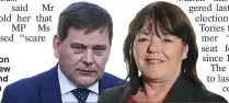  ??  ?? ‘Intimidati­on bid’...Andrew Bridgen and Ms Hollern