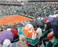  ??  ?? The French Open Grand Slam event is set to start on September 27 and finish on October 11.