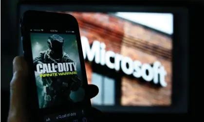  ?? Photograph: Peter Morgan/AP ?? In April, the CMA had moved to block the deal to buy the Call of Duty maker over concerns that Microsoft would dominate the nascent cloud gaming market.