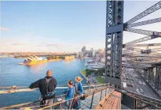  ?? ?? Bridge climb views. Photo / Visit NSW