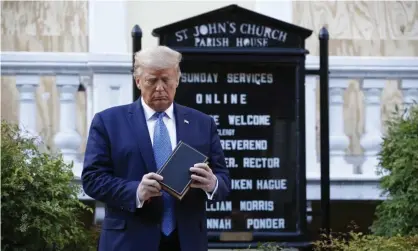  ??  ?? ‘Christiani­ty Today recently reported that the executive director for Ohio Right to Life resigned rather than support Donald Trump in 2020.’ Photograph: Patrick Semansky/AP