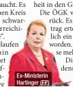  ??  ?? Ex-Ministerin Hartinger (FP)
