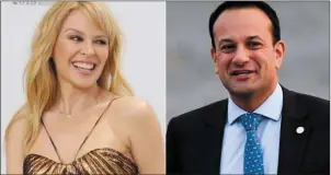  ??  ?? Leo Varadkar was under fire for a letter he wrote to Kylie Minogue.