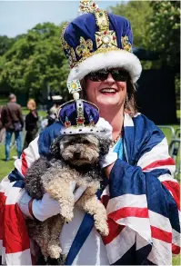  ??  ?? Patriot: Caroline Wagstaff with her dog, Boots