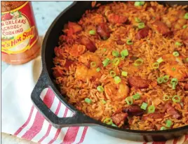  ?? COURTESY OF NEW ORLEANS SCHOOL OF COOKING ?? Jambalaya, with its roots in West Africa, is a New Orleans staple accented by Joe’s Stuff, an herb-and-spice mixture created by New Orleans School of Cooking founder Joe Cahn and available at the school and online.