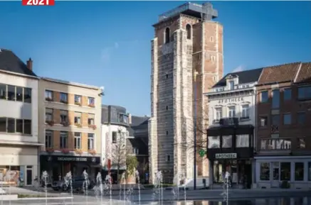  ?? FOTO LUC DAELEMANS ?? De Groenmarkt nu. Het plein werd door de stad opnieuw ingericht volgens het oorspronke­lijke doel: een plek waar Truienaars elkaar kunnen ontmoeten.