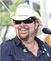  ?? GREG ALLEN / INVISION / AP ?? Country music singer Toby Keith performs on NBC’S “Today” show, in New York, on July 5, 2019. A statement posted on his website says Keith, who was battling stomach cancer, died on Monday.