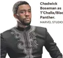  ?? MARVEL STUDIOS ?? Chadwick Boseman as T’Challa/Black Panther.
