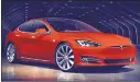  ?? COURTESY OF TESLA MOTORS ?? Tesla’s upcoming Model S 60 is a somewhat slower version of the battery-powered Tesla S. The new car will have a range of 200 miles between chargings, and a top speed of 130 mph.