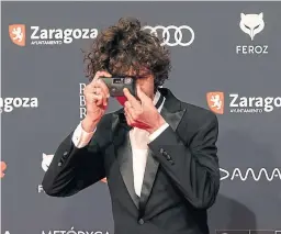  ?? O. DUCH ?? Fuembuena, en la última gala de los Premios Feroz en Zaragoza.