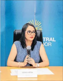  ?? CORTESÍA ?? Autoridad. Verónica Artola, gerente del Banco Central del Ecuador.