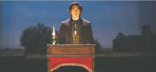  ?? FOX SEARCHLIGH­T ?? Actor Dev Patel stars as David Copperfiel­d in director Armando Iannucci’s witty new retelling of the Charles Dickens classic.