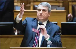  ?? AJC 2018 ?? Rep. John Carson, R-Marietta, wants to expand a cap on a private school tax credit program from $120 million to $200 million next year. The measure has more than two dozen co-sponsors, mostly Republican­s but at least one Democrat.