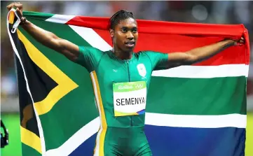  ??  ?? Semenya celebrates after winning the women’s 800m final at the 2016 Rio Olympics in Rio de Janeiro, Brazil in this August 20, 2016 file photo. — Reuters photo