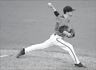  ?? Associated Press ?? Texas Tech pitcher Cameron Smith throws in the ninth inning against Miami during an NCAA college baseball regional tournament June 2 in Coral Gables, Fla.. Smith pitched a complete game as Texas Tech defeated Miami 4-0 to advance to the Super Regionals.