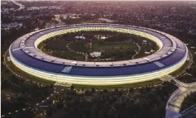  ?? Images/iStockphot­o ?? Aerial photo of Apple headquarte­rs in Cupertino, California. Photograph: Brandon Williams/Getty