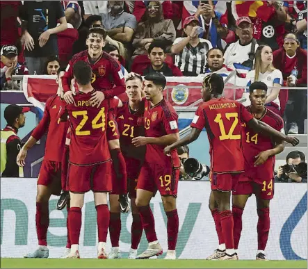  ?? FOTO: J.A. SIRVENT ?? La Roja disputa hoy su segundo partido del Mundial
tras firmar una histórica goleada contra Costa Rica en su debut