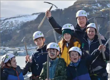  ??  ?? Gorey woman Majella Robinson (right) in Iceland with her family – including her late daughter, Sarah (in yellow) – during a trip which was organised by the Make A Wish Foundation.