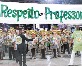  ?? REGINALDO PIMENTA ?? A Tijuca levantou a bandeira da Educação e exigiu respeito aos professore­s