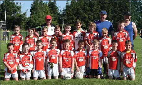  ?? The Rathmore Under-11 team participat­ing in the Dylan Crowley Football Tournament at Gneeveguil­la GAA Grounds on Saturday. All photos by Michelle Cooper Galvin. ??