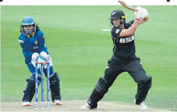  ?? Picture / Getty Images ?? Suzie Bates showed her devastatin­g potential with bat and ball in New Zealand’s hammering of Sri Lanka at the start of the World Cup.