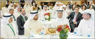  ?? ?? Minister of Finance Dr. Anwar Al Mudhaf, Sheikh Ahmad Al Duaij, and Waleed Al Khashti at the event.