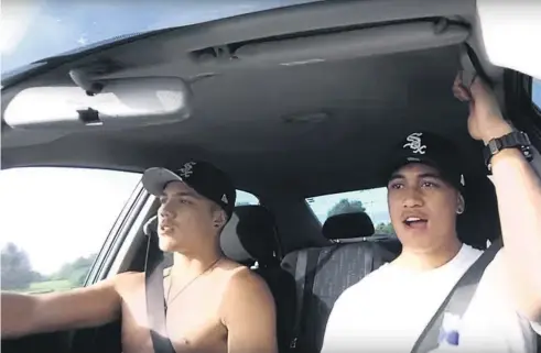  ??  ?? Kaleb Maxwell was ‘ chuffed’ when James Rolleston asked him to to be included in to be in Six60’ s White Lines music video, his mother says.