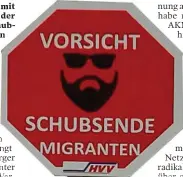  ??  ?? Der Hass-Aufkleber stammt nicht vom HVV.