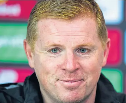  ??  ?? Neil Lennon has no shortage of options but he warns that tonight’s visitors will still be hungry to progress.