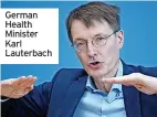  ?? ?? German Health Minister Karl Lauterbach