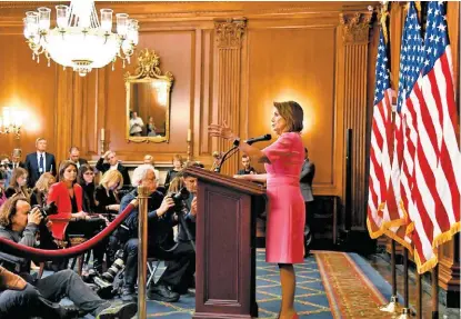  ?? REUTERS ?? Nancy Pelosi busca ser presidenta de la Cámara baja.