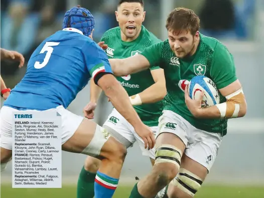  ?? PICTURES: Getty Images ?? Winning streak: Ireland second row Iain Henderson has not lost to France