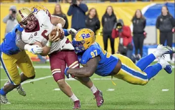  ?? Mayy Freed/Post-Gazette ?? In Jaylen Twyman, right, did the Minnesota Vikings get a top-60 pick at No. 199?